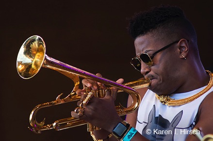 Trumpeter at Jazz Festival in Chicago